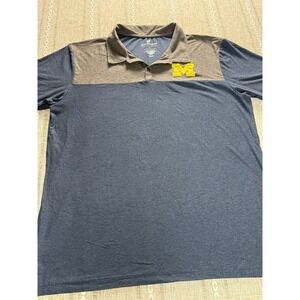Colosseum Mens Michigan Wolverines‎ Polo Shirt Athletic Casual XL
